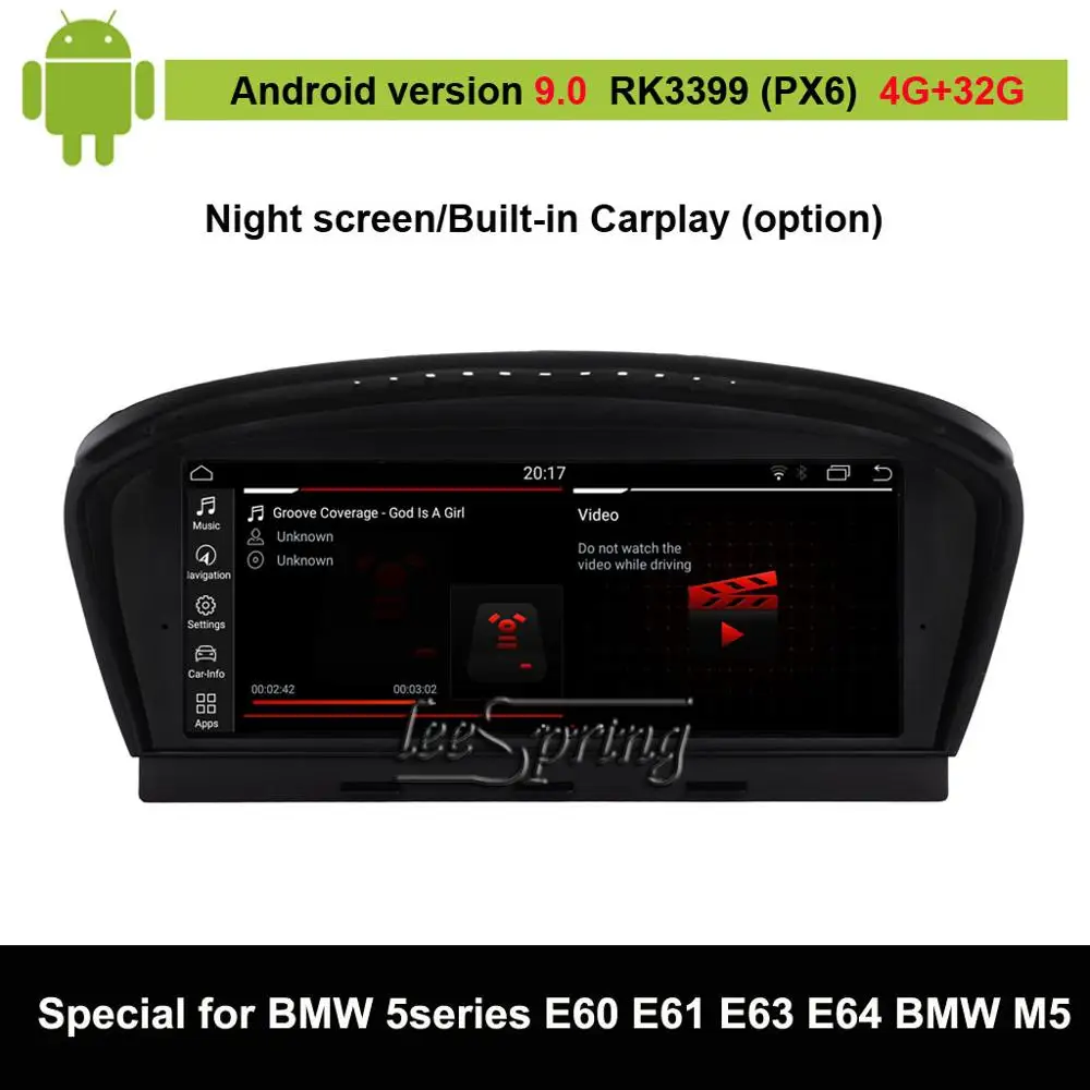 

Android 9.0 Car Multimedia Player for BMW 5 series E60 E61 E63 E64 M5 Auto GPS Navigation