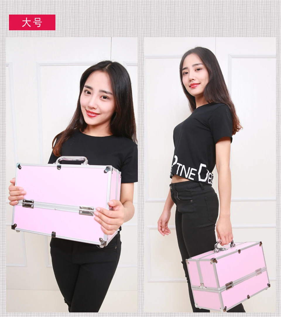 Multilayer Hot High Quality Professional Makeup Organizer Bolso Mujer Cosmetic Case Travel Large Capacity Storage Bag Suitcases