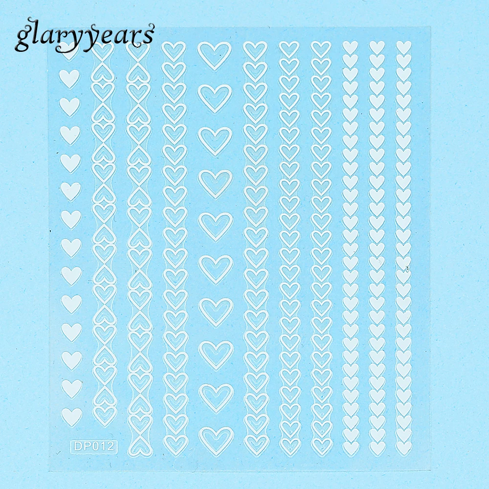 1pc 3D Nail Sticker Black Gold Sweet Heart Sticker Nail Decal Sticker Women Manicures Tool Decoration DP012 Nail Sticker Holiday