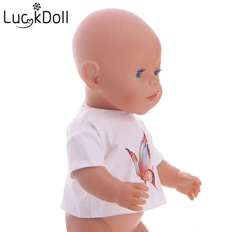 LUCKDOLL хлопковая Футболка Подходит для 18-дюймовые американская кукла Logan кукла мальчик одежда аксессуары игрушки для детей