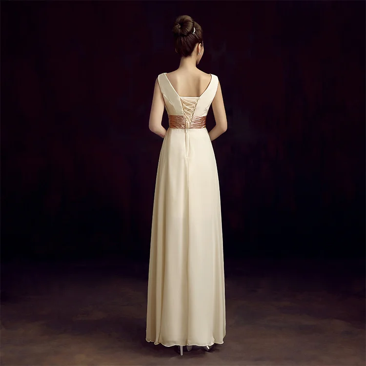 Vestido madrinha Горячая шифон sexy V образным вырезом линии Шампанское Королевский Синий Цвет Небесно голубой сиреневый белые платья для подружек