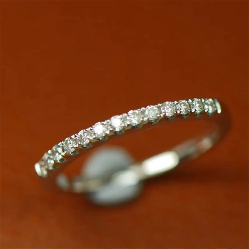 Eternity Promise Кольца для женщин Настоящее серебро 925 пробы Pave AAAAA cz Женское