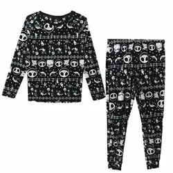 2018 взрослых кошмар перед Рождество Джек Skellingt косплэй костюмированные пижамы унисекс для мужчин женщин пижамы комплект фланель домашние
