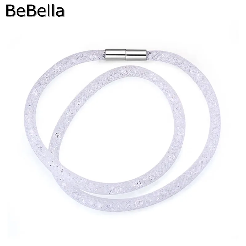 BeBella летний стильный браслет 7 цветов тонкий браслет с кристаллами для девочек Рождественский подарок - Окраска металла: Crystal