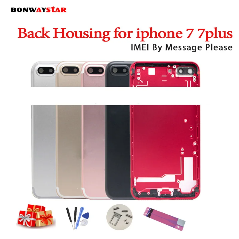 

Chassis Back Housing for 7Plus A1661 A1784 Battery Housing Cover Coque Fundas For iPhone 7 A1778 A1660 with logo Custom IMEI