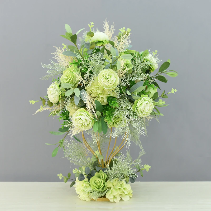 JAROWN Artificial Main Table Flower Ball Set Home Party Road Lead Props Flower Arrangement Wedding Signing Table Decoration (6)