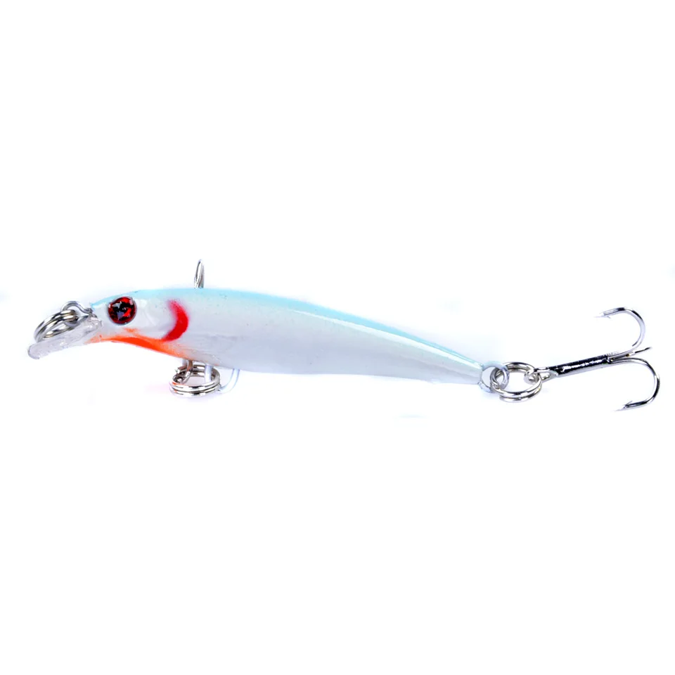 1 piezas pequeño Minnow Señuelos de pesca 5 cm/2G cebo Artificial, Topwater Crankbait Iscas Artificiais Wobblers pesca