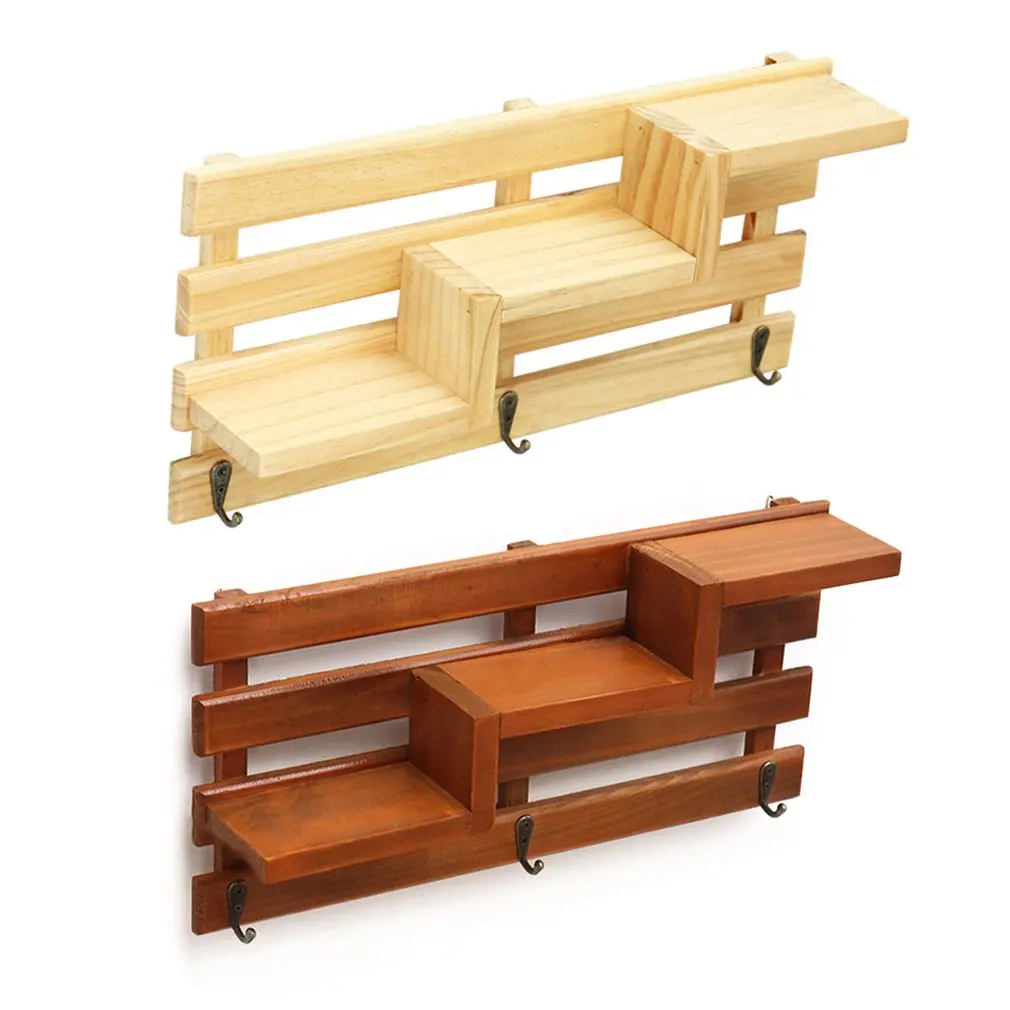 

Creative Wooden Rack Staircase Storage Flower Bonsai Display Shelf Wall Mounted Bookshelf Ladder Racks Wall Decoration