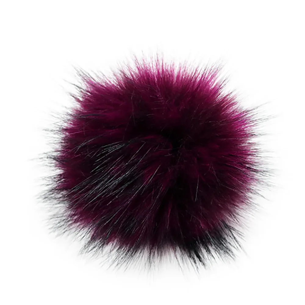 Fashion Cute DIY Knitting Hats Accessires-Faux Fake Fur high quality Pom Pom Ball with Elastic Band - Цвет: A