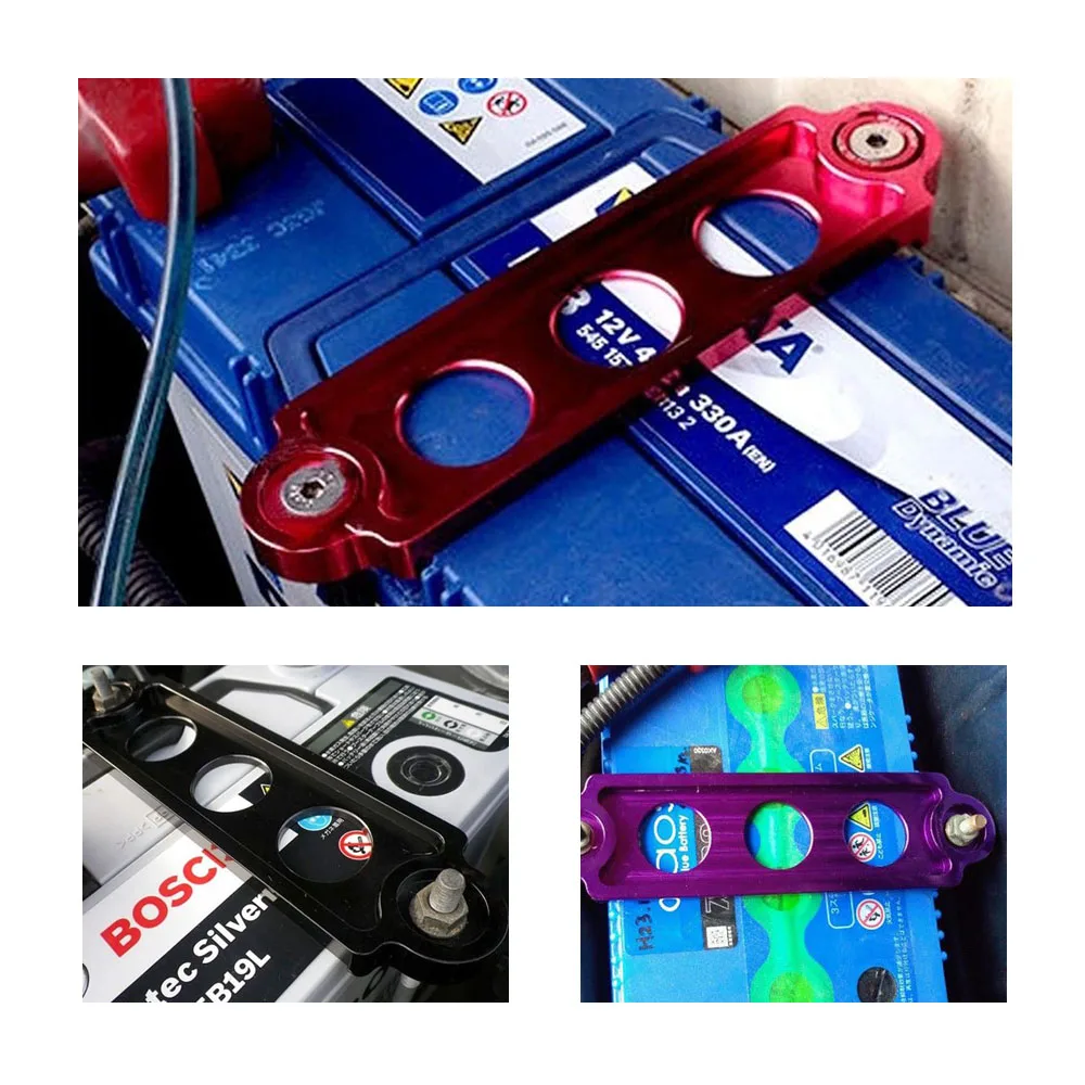 RASTP-Racing Aluminum Battery Tie Down Hold Bracket Lock Anodized for Honda Civic/CRX 88-00 Car Accessory with RS-BTD001