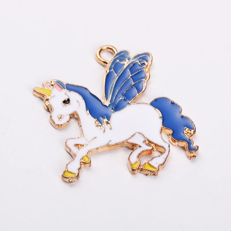 10pieces Gold Color Unicorn Charms for Jewelry Making Fashion DIY
