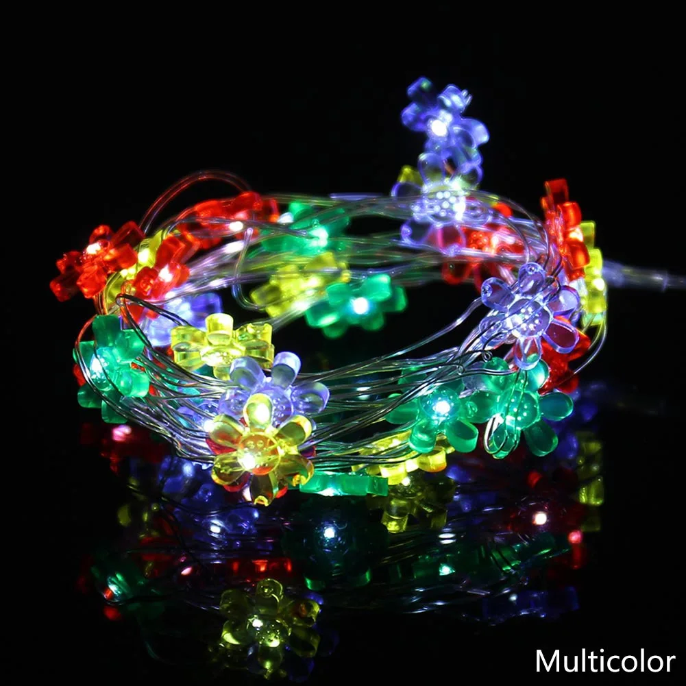 2M 20LED Sunflower String Lights Outdoor sun flower Lighting Lamp Fairy