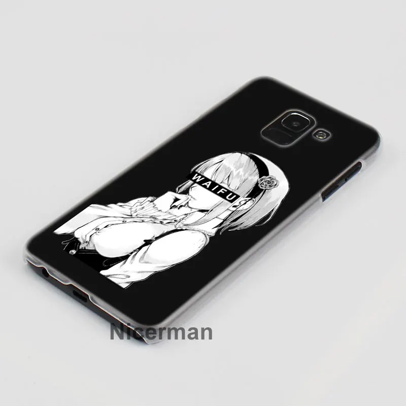 Sugoi Senpai аниме девушка waifu чехол для телефона s для samsung Galaxy A6 A8+ A7 A9 A30 A50 A70 A80 M10 M30 PC жесткий чехол