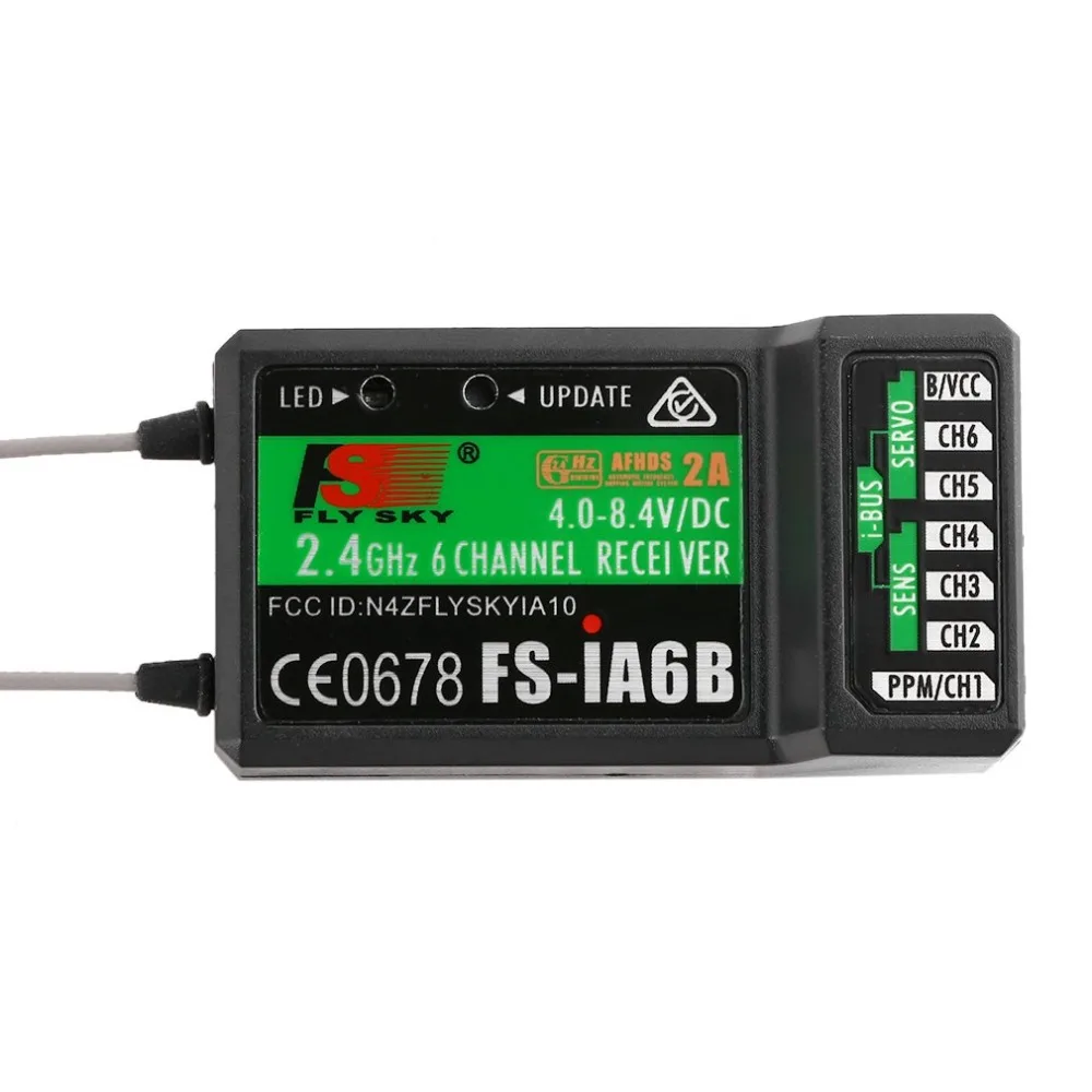 

FlySky FS-iA6B 2.4G 6 Channel 140 Band 105dbm 4.0-8.4V Plastic Receiver PPM