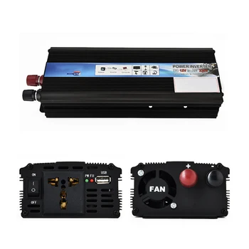 

1200W Power InverterConverter 12V DC to 110V/220V AC Pure Sine Wave Transmitter Converter