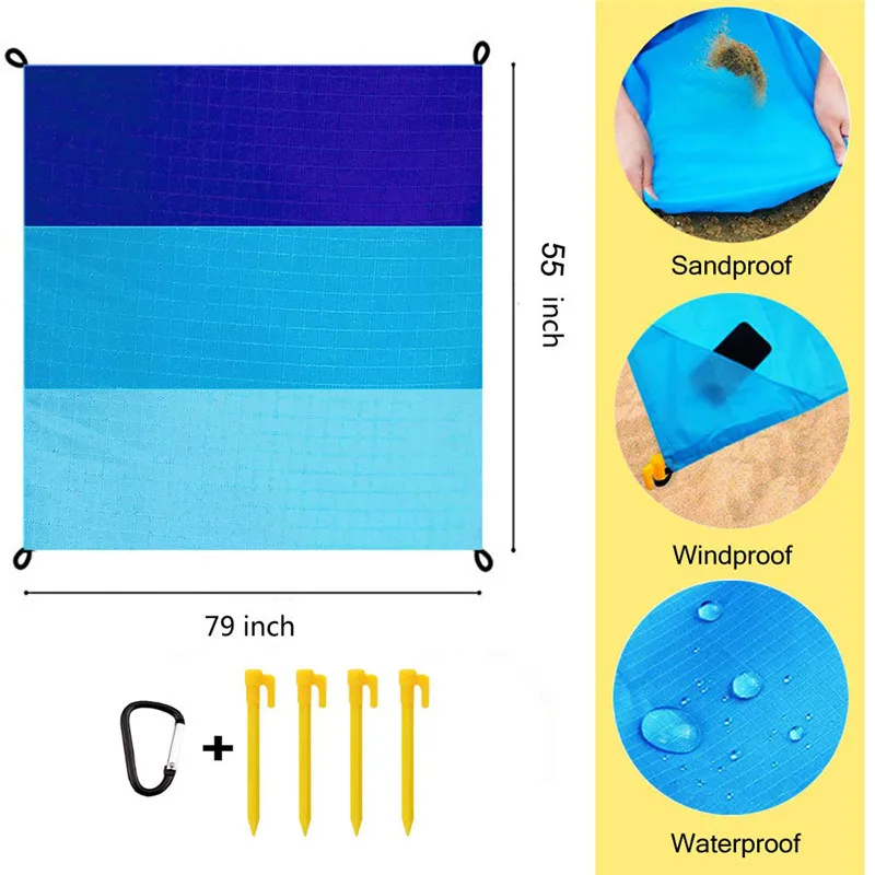 Пляжное одеяло Складной Пляжный с защитой от песка коврик покрывало для пикника на природе коврик для матраса