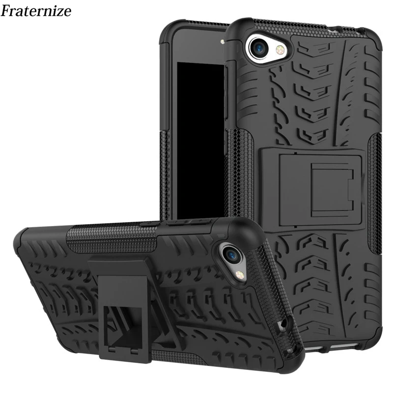 Shockproof Armor Holder Case For Alcatel A3 U5 A5 LED Soft TPU + Hard PC Stand Back Cover Pop 4 Plus 4S Shell |