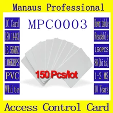 Высокая частота 150 шт. rfid-тегов 13.56 мГц бесконтактные карты Лидер продаж белый ПВХ Управление доступом посещаемости карты c3b