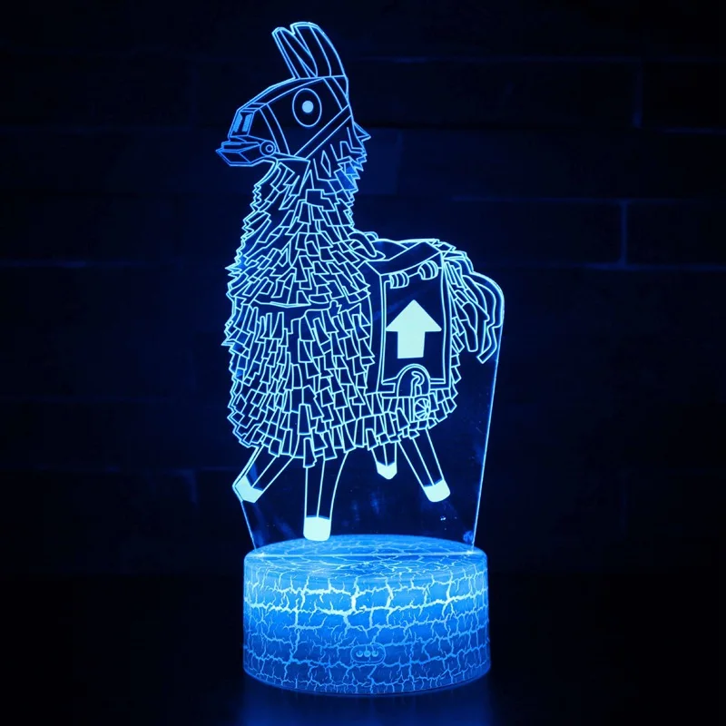 

Alpaca 7 Colors Gradient 3D Lamp Bedroom LED Night Light FortniteLED Light New Year Gift