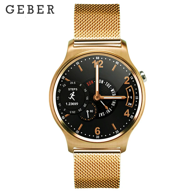 

GEBER GW01 Bluetooth Inteligente Electronic Heart rate monitor Smart watch For Ios Android Phones Support Multi languages Reloj