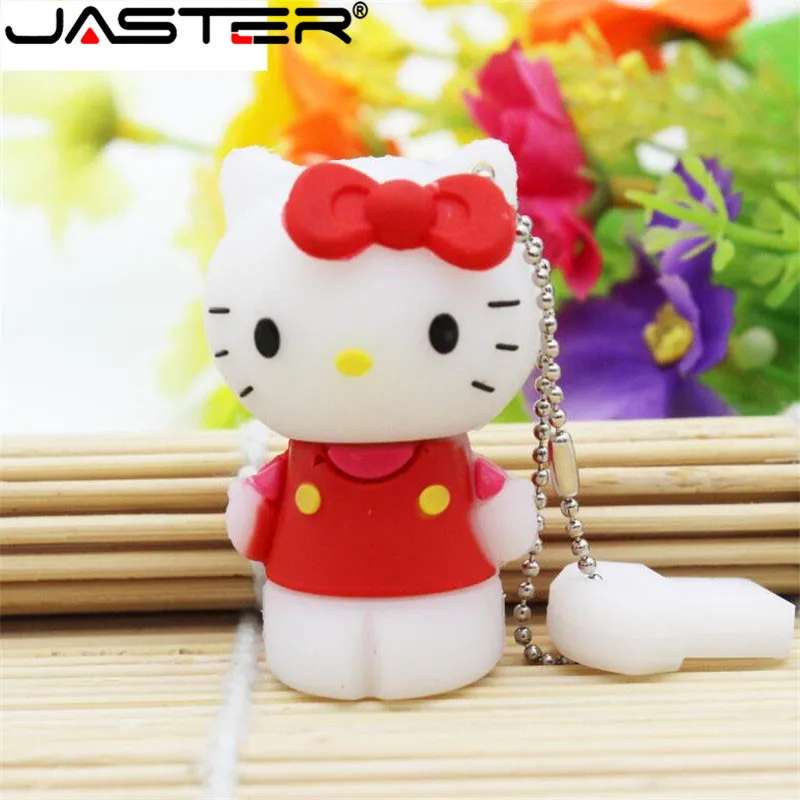 JASTER hello kitty, Usb флеш-накопитель, милые флешки, 64 ГБ, 32 ГБ, флеш-накопитель, 4 ГБ, 8 ГБ, 16 ГБ, мультфильм, U диск, флеш-карта, горячая Распродажа, карта памяти