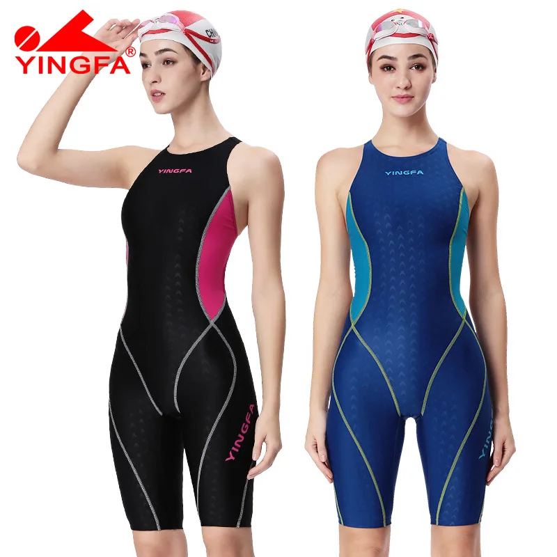 Yingfa professional competition swimsuit women girls one piece swimwear kids training swimwear racing sharkskin knee swimsuit Yingfa professional competition swimsuit women girls one piece swimwear kids training swimwear racing sharkskin knee swimsuit
