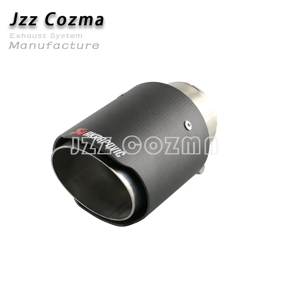 Jzz Cozma 2,2" впускная выхлопная труба для 3,5"/" /4,5" выход из углеродного волокна akrapovic выхлопная труба с выхлопными наконечниками зажим