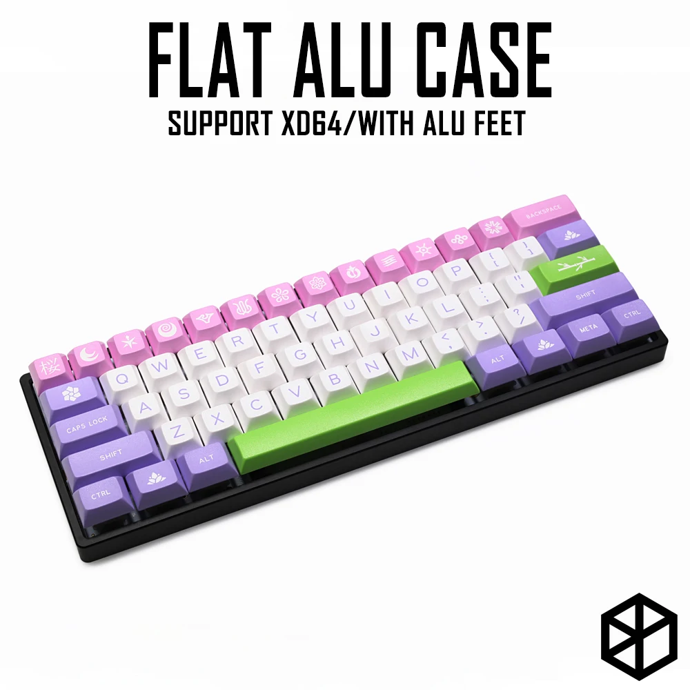 Plana de Alumínio Anodizada com Pés de Metal para o Teclado Colorway para Gh60 Caixa Mecânico Personalizado Preto Siver Cinza Xd60 Xd64 Satanás - Imagem 2