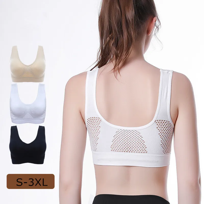 Women Sexy Bras Seamless Push Up Bra Front Zipper with Pads Wire Free Shockproof Underwear Plus Size Sleeping Bra Sport Lingerie