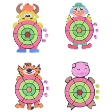 TOUZHIJIA детский липкий мяч с песком метание целевой пластины игры мультфильм животных детский сад ребенок Крытый Открытый забавная спортивная игрушка