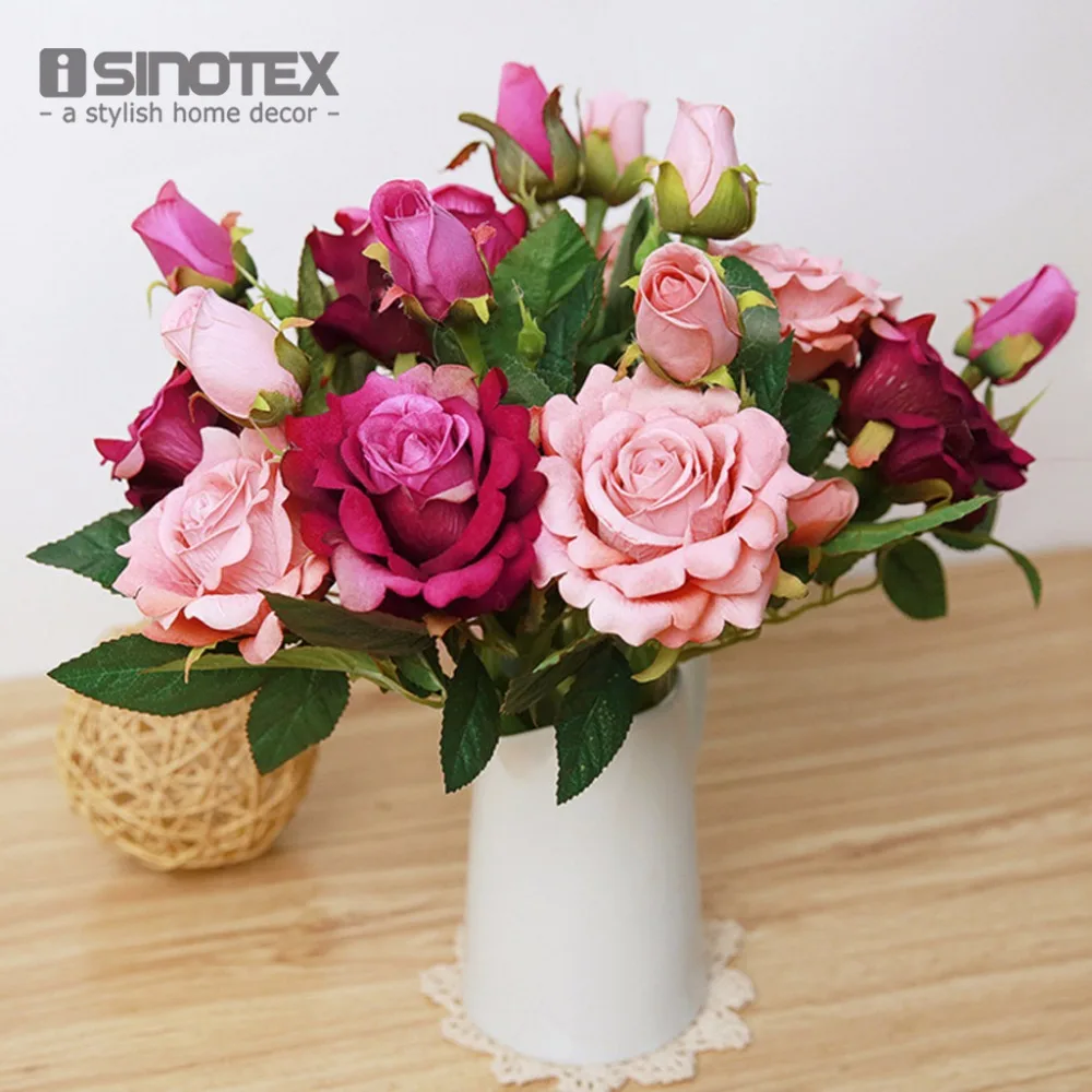 Fleurs Decoratives Artificielles Pour Mariage 1 Piece Lot Bouquet De Fleurs Pour Fete D Anniversaire Aliexpress