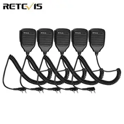 5 шт. 2 Булавки PTT Динамик микрофон Микрофон для Kenwood Baofeng UV-5R BF-888S rt-5r H777 ham Радио Двухканальные рации c9001a