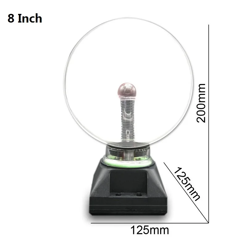 4 5 6 8 дюймов Новинка Магия Плазменный Шар Света детская комната настольные лампы кристалл лампа Сфера прозрачной ночной лампы вечерние
