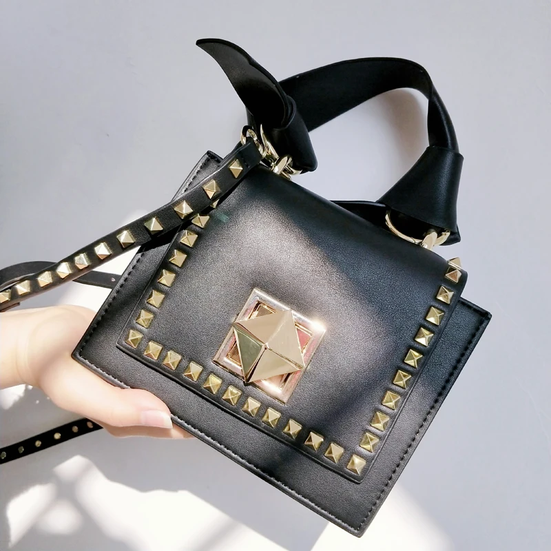 

Women Handbag Brand Designer Super Star Plaid Chains Rivet Shoulder Bags Ladies Luxury Hasp Bags Leather Bag Brand Sac A Main