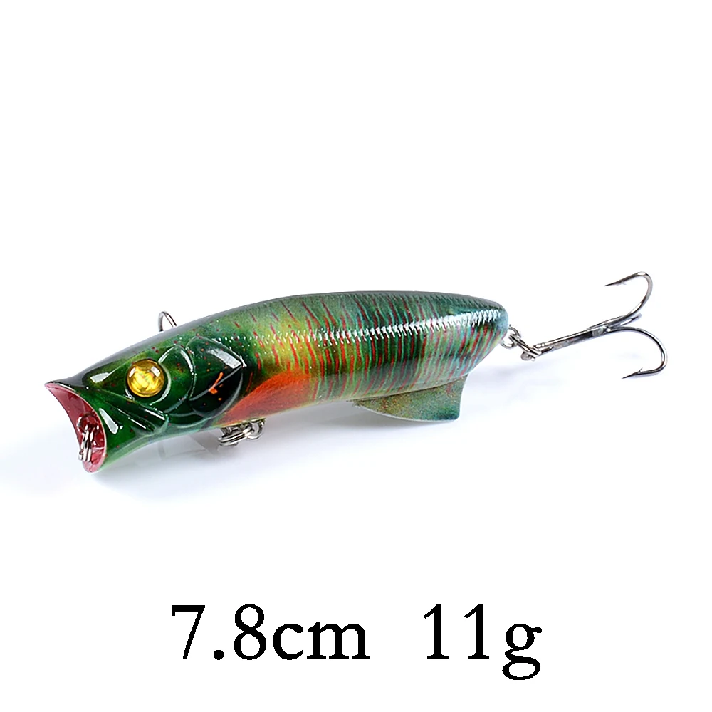 Biwvo Popper 12cm 20g Wobbler For Trolling Fishing Lure Metal Winter Sea Hard Fishing Goods For Fishing Ice Whopper Plopper