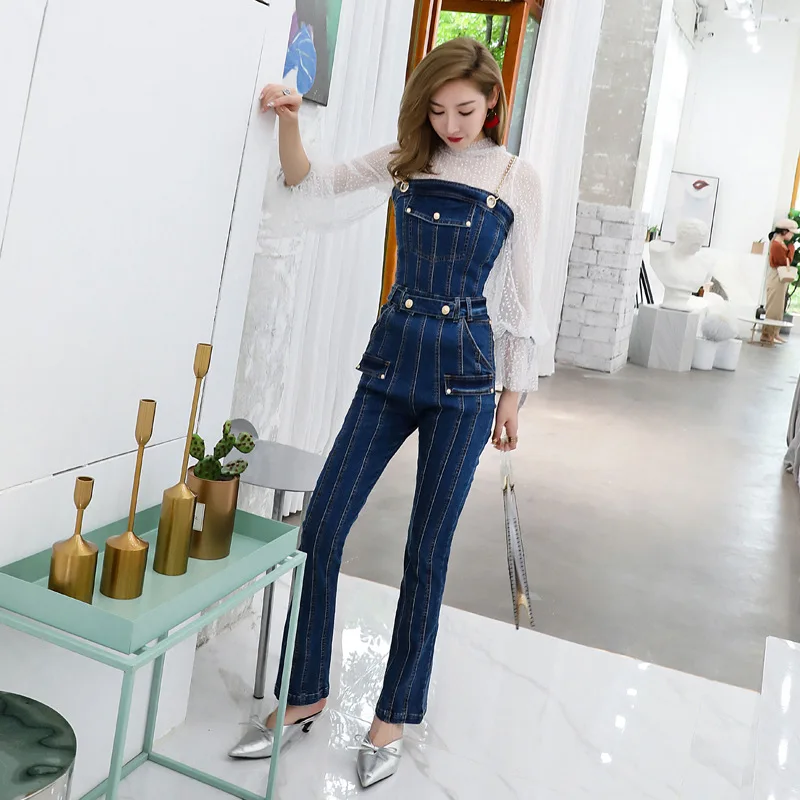 off the shoulder jean romper