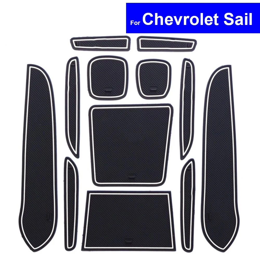 

Non-slip Car Door Gate Slot Mats Carpets Pads For Chevrolet Sail 3 2010 2011 2012 2013 2014 2015 Door Groove Mat Free Shipping