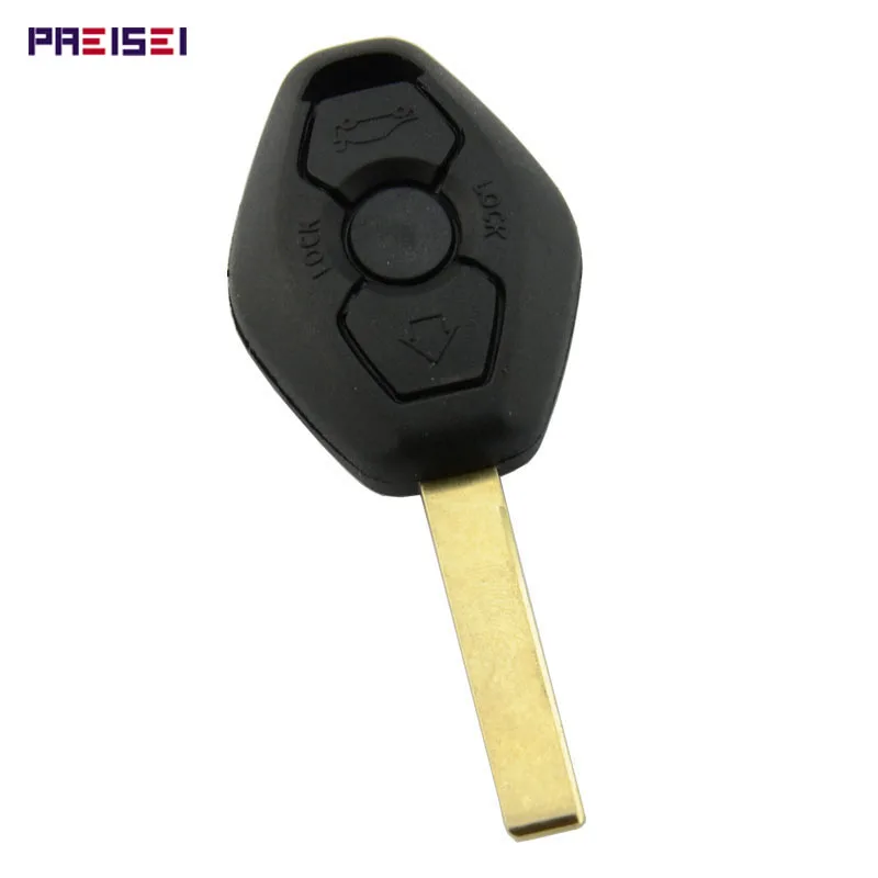 

PREISEI 20pieces/lot With Logo Blank Keys For Car BMW Remote Key Fob Shell Replacements HU92 Blade