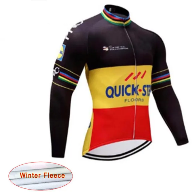 Best Offers Quick step 2018 Cycling Jersey pro team winter thermal Fleece Ropa Ciclismo Hombre invierno Bike Clothing Men MTB Bicycle Clothe
