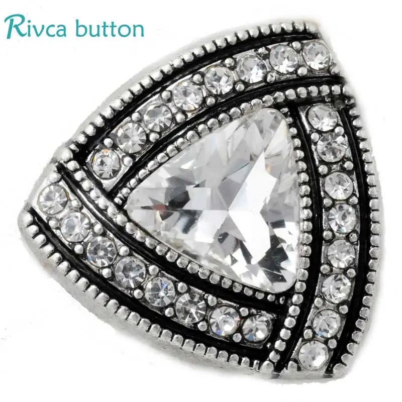 

D02846 4colors High Quality crystal styles 18mm Metal Snaps Charm Rhinestone Styles rivca Snaps Jewelry