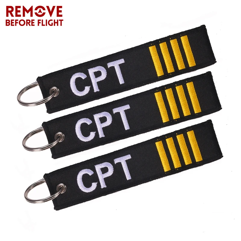 

Remove Before Flight Key Chain Captain Pilot Key Chain Gifts Tag OEM Embroidery Motorcycle and Car KeyRing chaveiro llavero