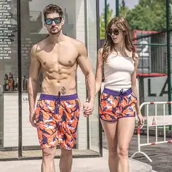 2019 пара модные пляжные шорты Новое поступление для мужчин пляжные шорты Лето с принтом акулы Мужской Женский спортивные штаны для женщин