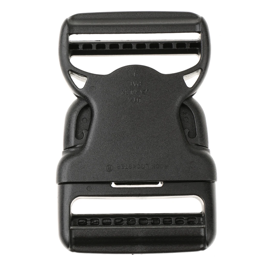 Nylon & Plastic Side Release Backpack Buckle Clips Sliders 2 Ladder Lock For Webbing Bag Case Fastener Replacement 50mm