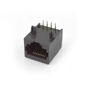 

10pcs RJ11 Connector Socket 90 Degrees Horizontal RJ11 Connector Telephone Interface Adapter 6-pin Crystal Holder Female Plastic