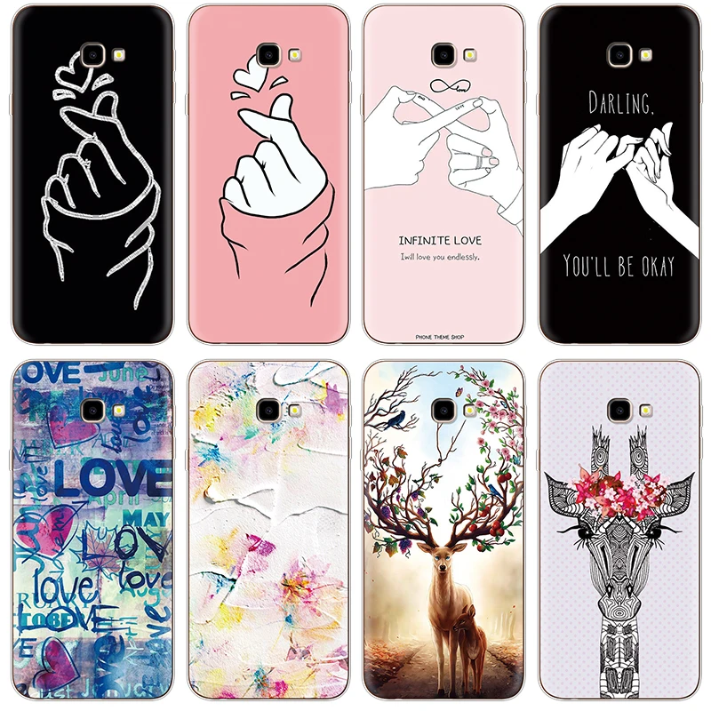 Luxury Lovers deer Cartoon Phone Soft TPU Cases For Samsung Galaxy J4 Plus J4Plus Case Silicone 6.0inch Case Coques Fundas Cover