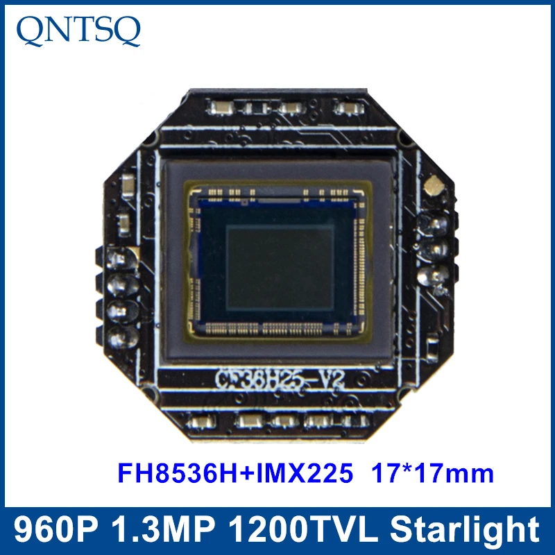 2 шт. Starlight 17x17 мм 1280x960 1.3MP AHD модуль камеры мобильного автомобиля sony IMX225 CMOS FH8536H 960P 1200TVL аналоговая HD печатная плата