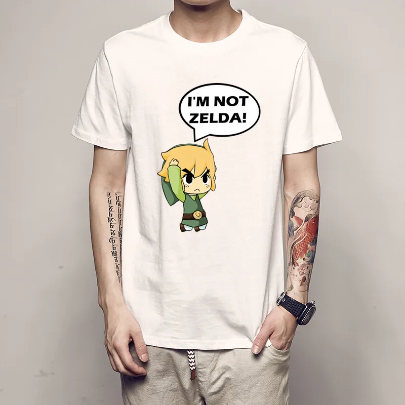 

Men t-shirt O Neck Fashionable t shirts Cotton I'm not zelda male tshirt moana patins feyenoord lonzo ball marvel dj linkin park