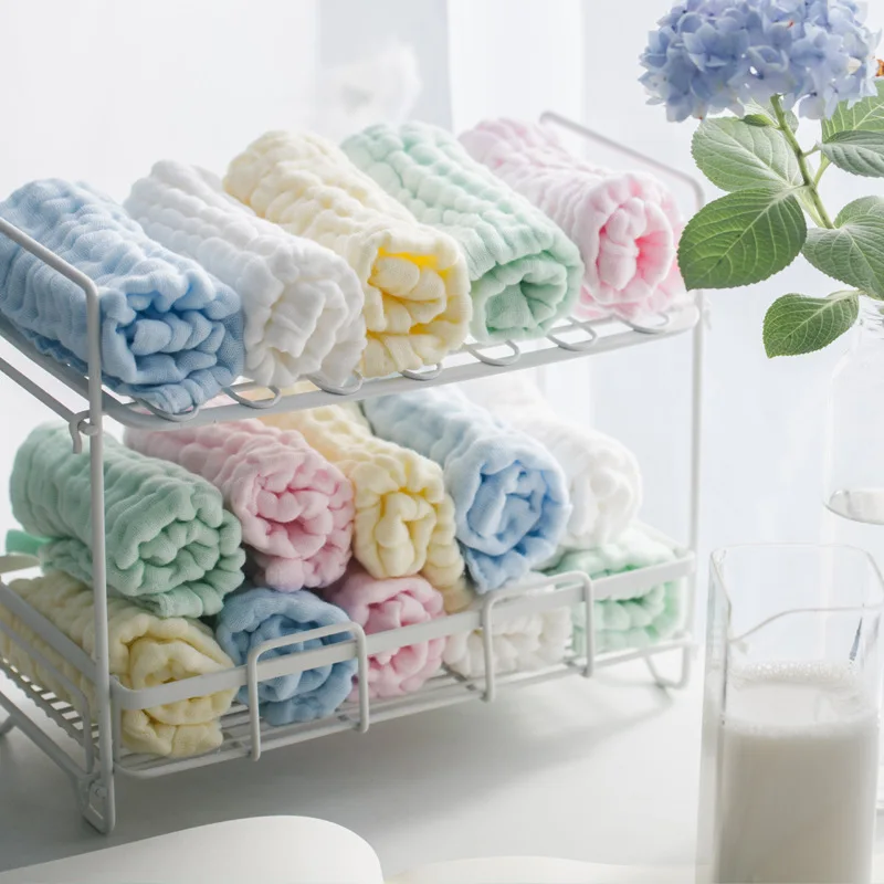 HOT 1PC 6 layers Baby Cotton Gauze Muslin Face Towel Baby Towel Wash Cloth Handkerchiefs Infant