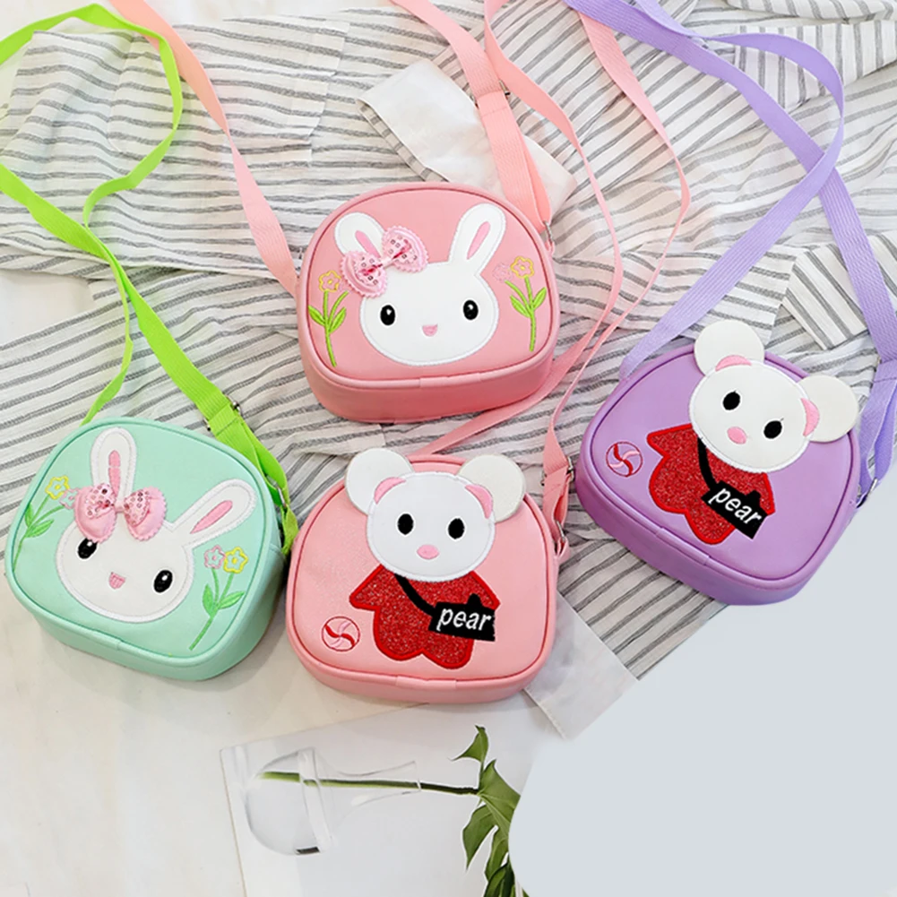 

2019 Children Casual Cute 3D Cartoon Pattern Shoulder Handbags Kids Girls PU Leather Mini Simple Zipper Crossbody Messenger Bag