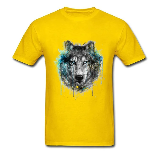 Retro Wolf T Shirts Oversized T shirt Men Tshirt Casual Sweatshirts NEW ...